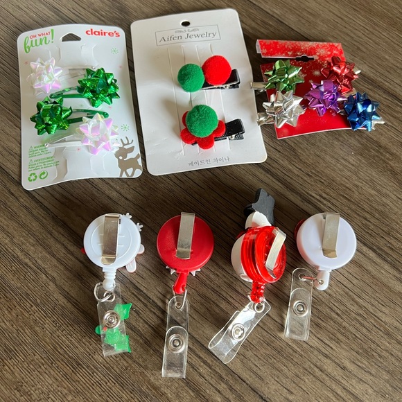 🎄🎁☃️ Christmas hair accessories and name tag holder - Picture 2 of 10